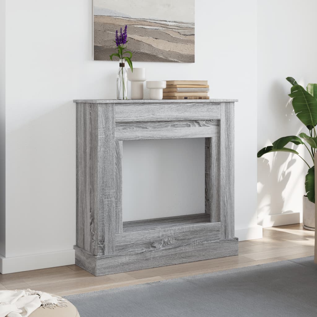 vidaXL Mască de șemineu, sonoma gri, 90x30x90 cm, lemn prelucrat vidaXL Mască de șemineu, sonoma gri, 90x30x90 cm, lemn prelucrat