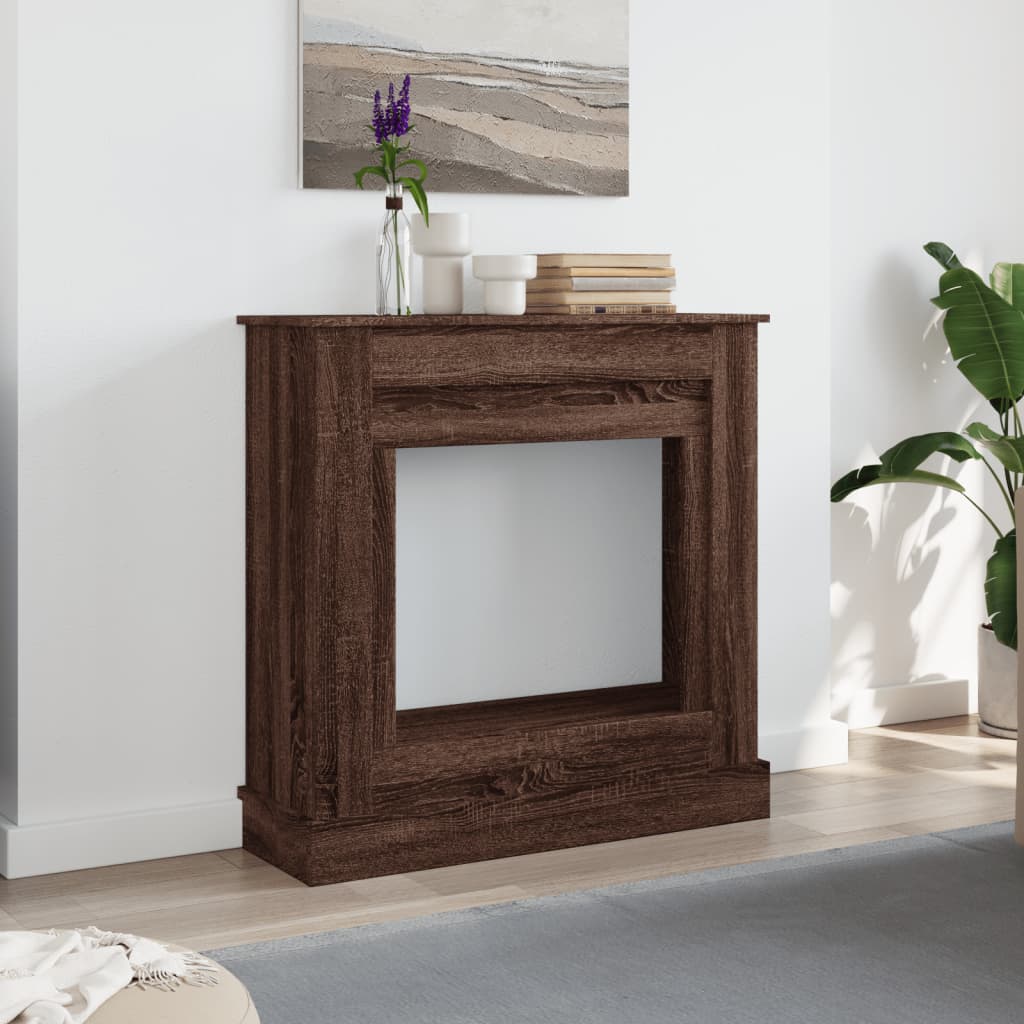vidaXL Mască de șemineu, stejar maro, 90x30x90 cm, lemn prelucrat vidaXL Mască de șemineu, stejar maro, 90x30x90 cm, lemn prelucrat