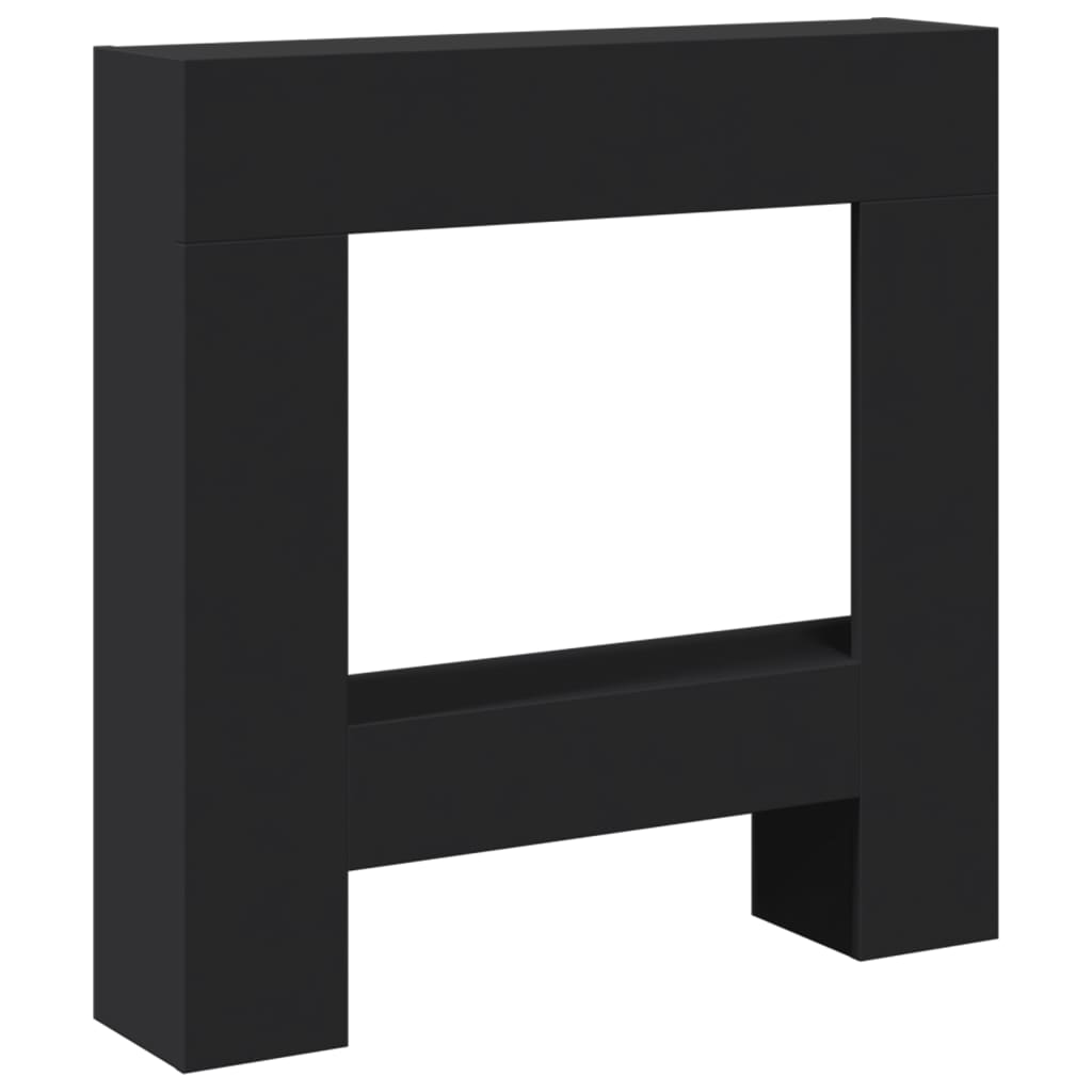 vidaXL Mască de șemineu, negru, 81x18x82 cm, lemn prelucrat vidaXL Mască de șemineu, negru, 81x18x82 cm, lemn prelucrat