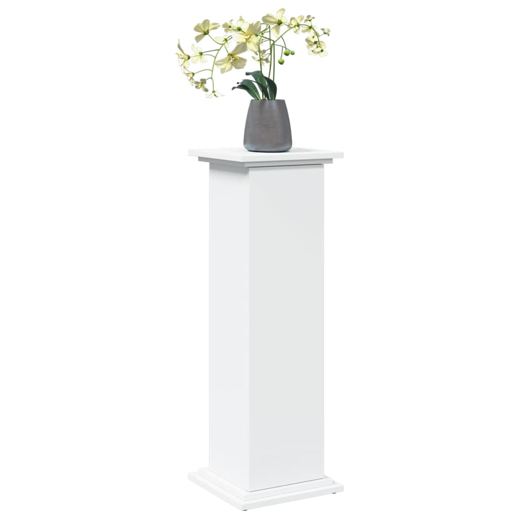 vidaXL Suport prezentare cu depozitare alb 31x30x90 cm lemn prelucrat vidaXL Suport prezentare cu depozitare alb 31x30x90 cm lemn prelucrat