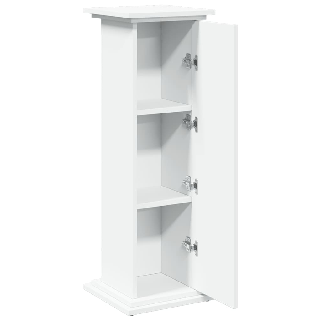 vidaXL Suport prezentare cu depozitare alb 31x30x90 cm lemn prelucrat vidaXL Suport prezentare cu depozitare alb 31x30x90 cm lemn prelucrat