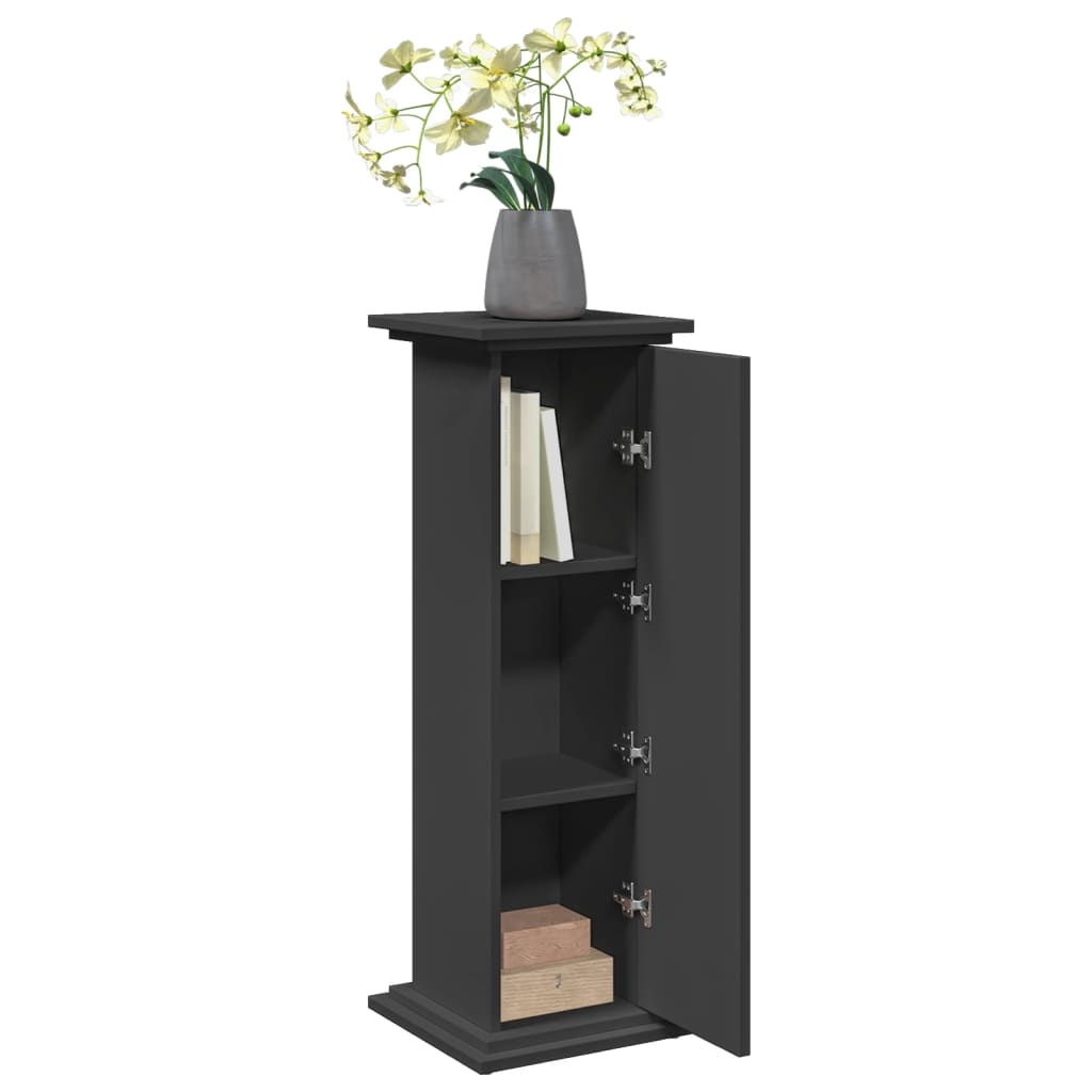 vidaXL Suport prezentare cu depozitare negru 31x30x90cm lemn prelucrat vidaXL Suport prezentare cu depozitare negru 31x30x90cm lemn prelucrat