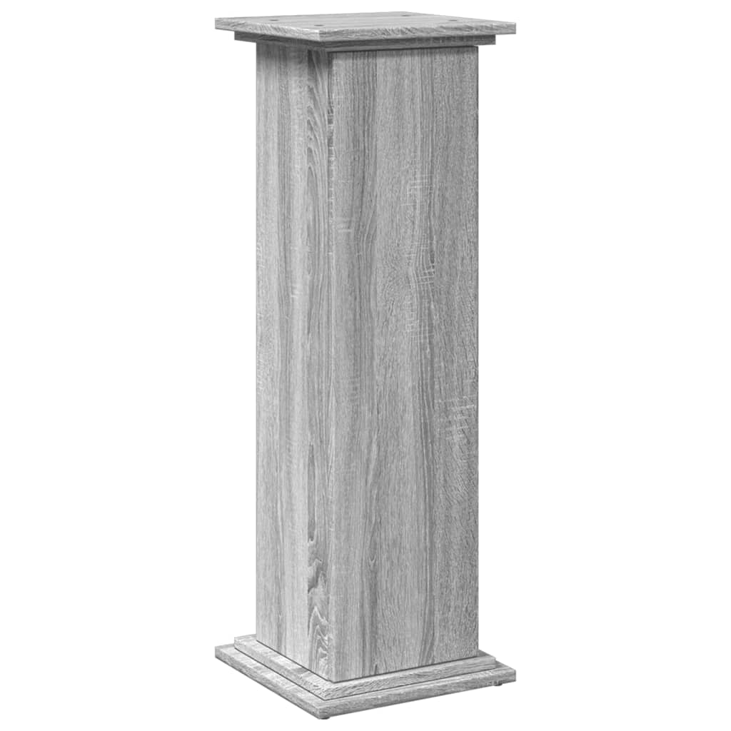vidaXL Suport prezentare cu depozitare sonoma gri 31x30x90 cm lemn vidaXL Suport prezentare cu depozitare sonoma gri 31x30x90 cm lemn