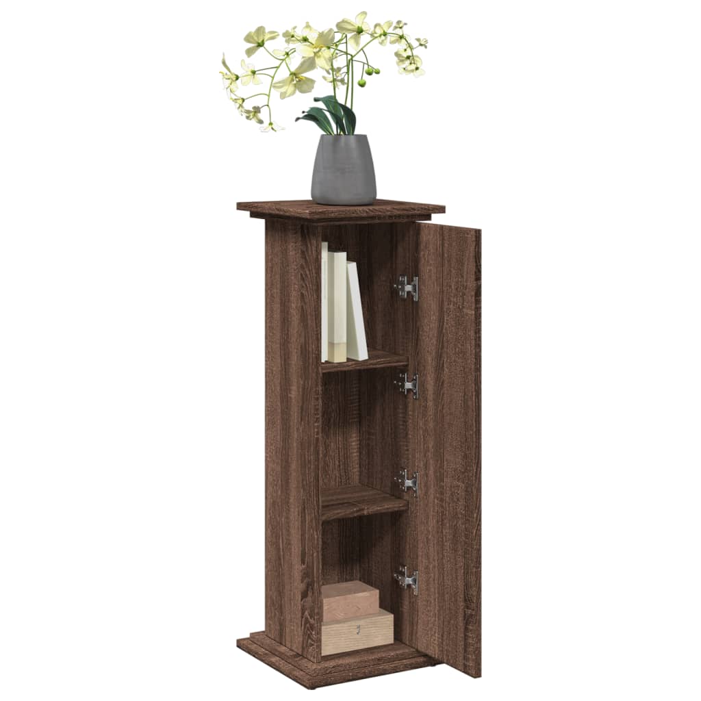 vidaXL Suport prezentare cu depozitare stejar maro 31x30x90 cm lemn vidaXL Suport prezentare cu depozitare stejar maro 31x30x90 cm lemn