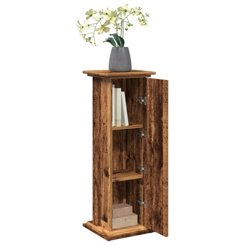 vidaXL Suport prezentare cu depozitare lemn vechi 31x30x90cm lemn vidaXL Suport prezentare cu depozitare lemn vechi 31x30x90cm lemn
