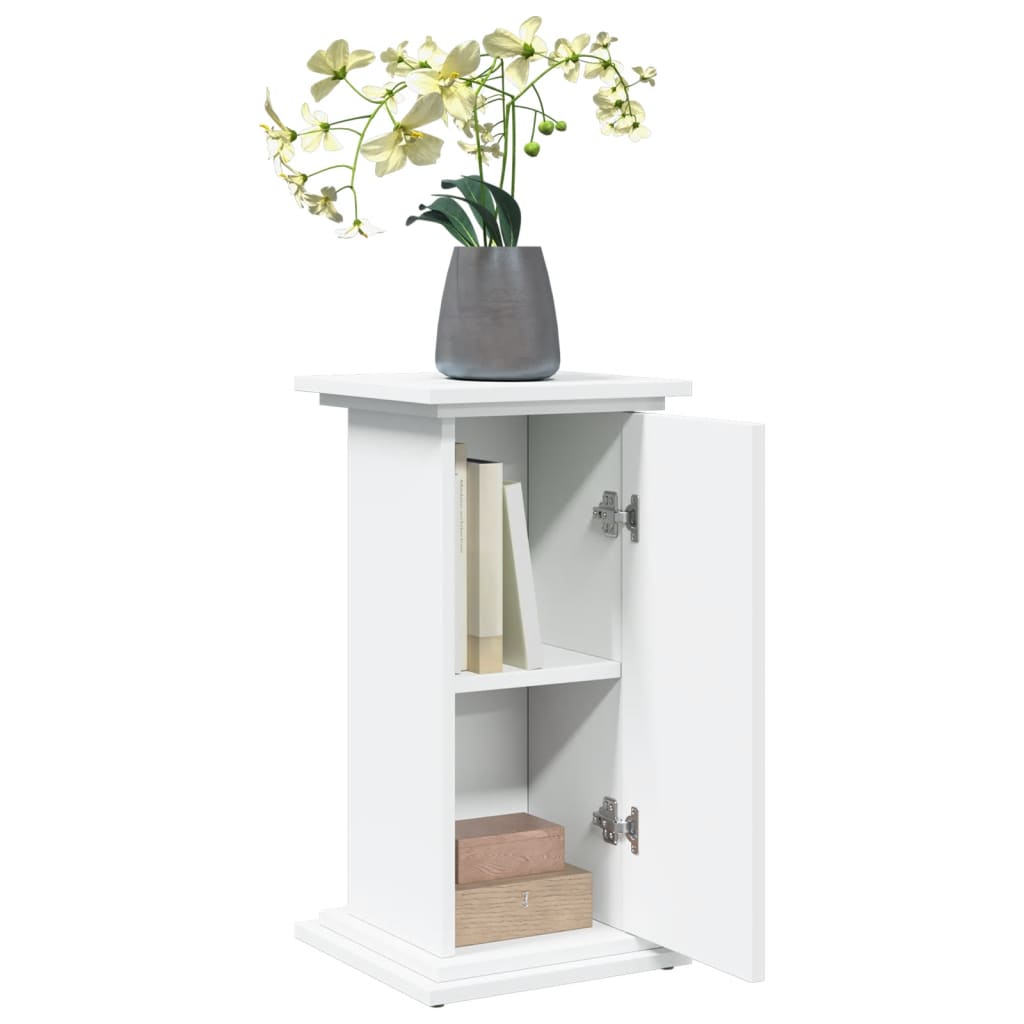 vidaXL Suport prezentare cu depozitare alb 31x30x60 cm lemn prelucrat vidaXL Suport prezentare cu depozitare alb 31x30x60 cm lemn prelucrat