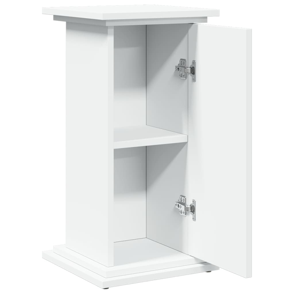 vidaXL Suport prezentare cu depozitare alb 31x30x60 cm lemn prelucrat vidaXL Suport prezentare cu depozitare alb 31x30x60 cm lemn prelucrat