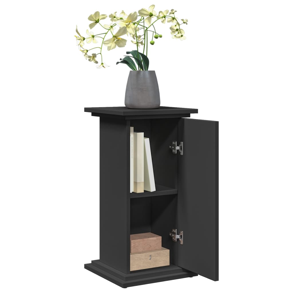 vidaXL Suport prezentare cu depozitare negru 31x30x60cm lemn prelucrat vidaXL Suport prezentare cu depozitare negru 31x30x60cm lemn prelucrat