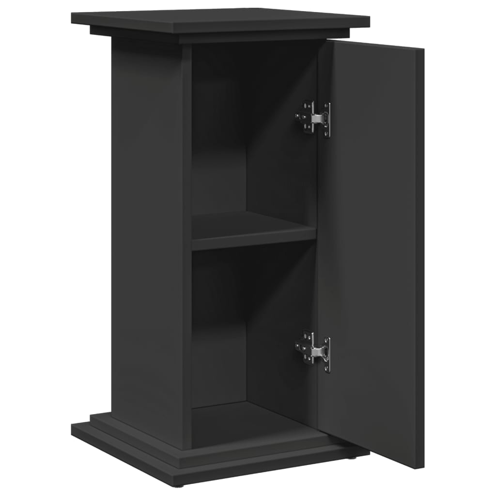 vidaXL Suport prezentare cu depozitare negru 31x30x60cm lemn prelucrat vidaXL Suport prezentare cu depozitare negru 31x30x60cm lemn prelucrat