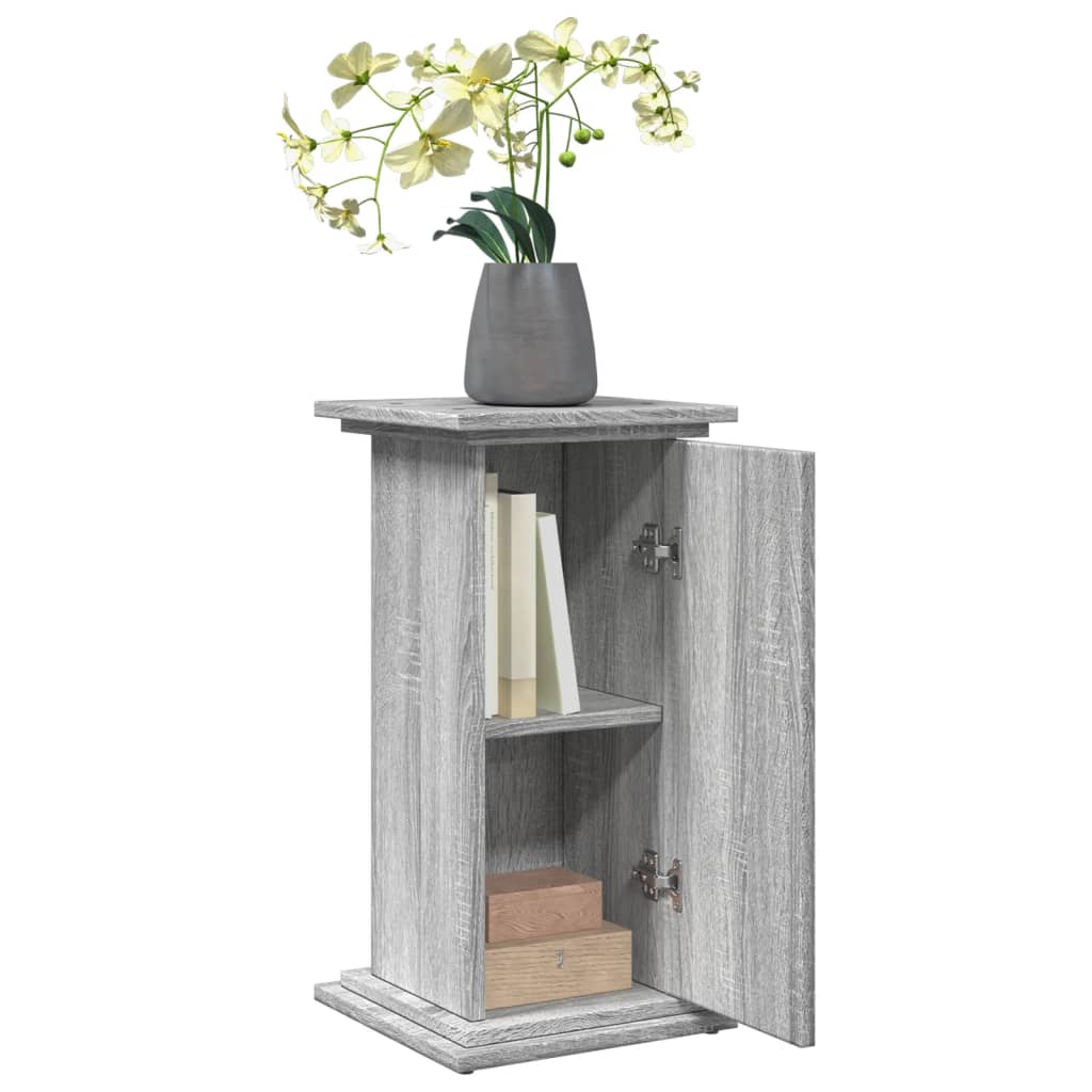vidaXL Suport prezentare cu depozitare sonoma gri 31x30x60 cm lemn vidaXL Suport prezentare cu depozitare sonoma gri 31x30x60 cm lemn