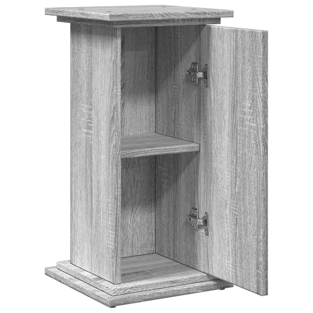 vidaXL Suport prezentare cu depozitare sonoma gri 31x30x60 cm lemn vidaXL Suport prezentare cu depozitare sonoma gri 31x30x60 cm lemn