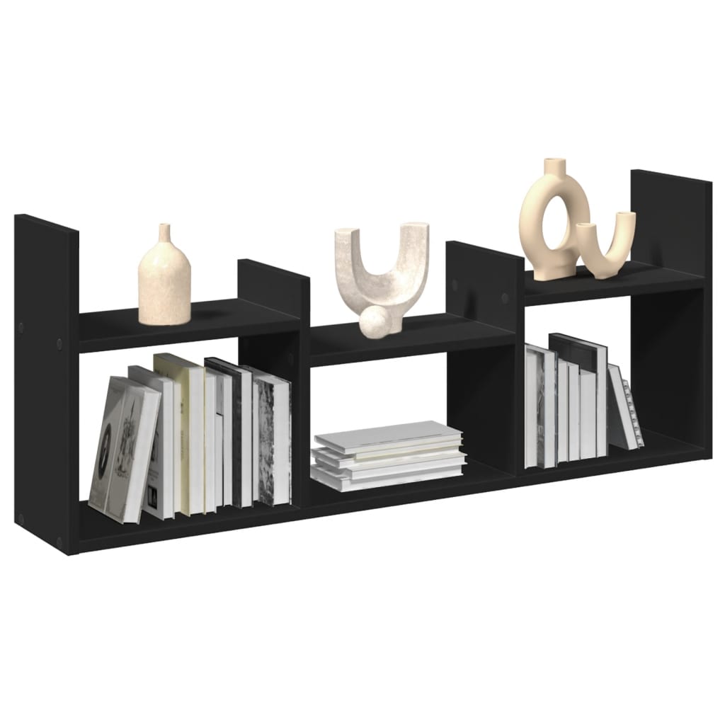 vidaXL Dulap de perete, 100x18x40 cm, negru, lemn prelucrat vidaXL Dulap de perete, 100x18x40 cm, negru, lemn prelucrat