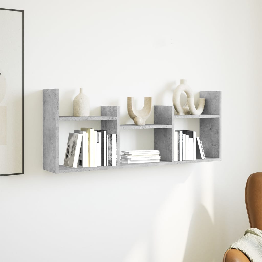 vidaXL Dulap de perete, gri beton, 100x18x40 cm, lemn prelucrat