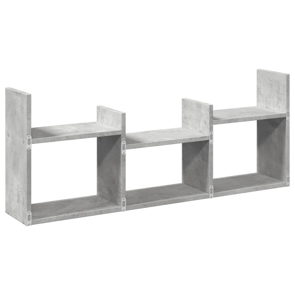 vidaXL Dulap de perete, gri beton, 100x18x40 cm, lemn prelucrat