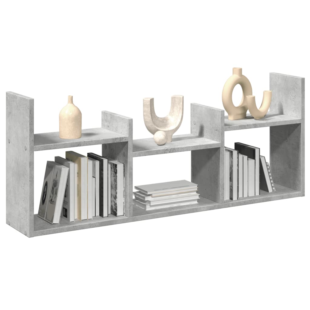 vidaXL Dulap de perete, gri beton, 100x18x40 cm, lemn prelucrat