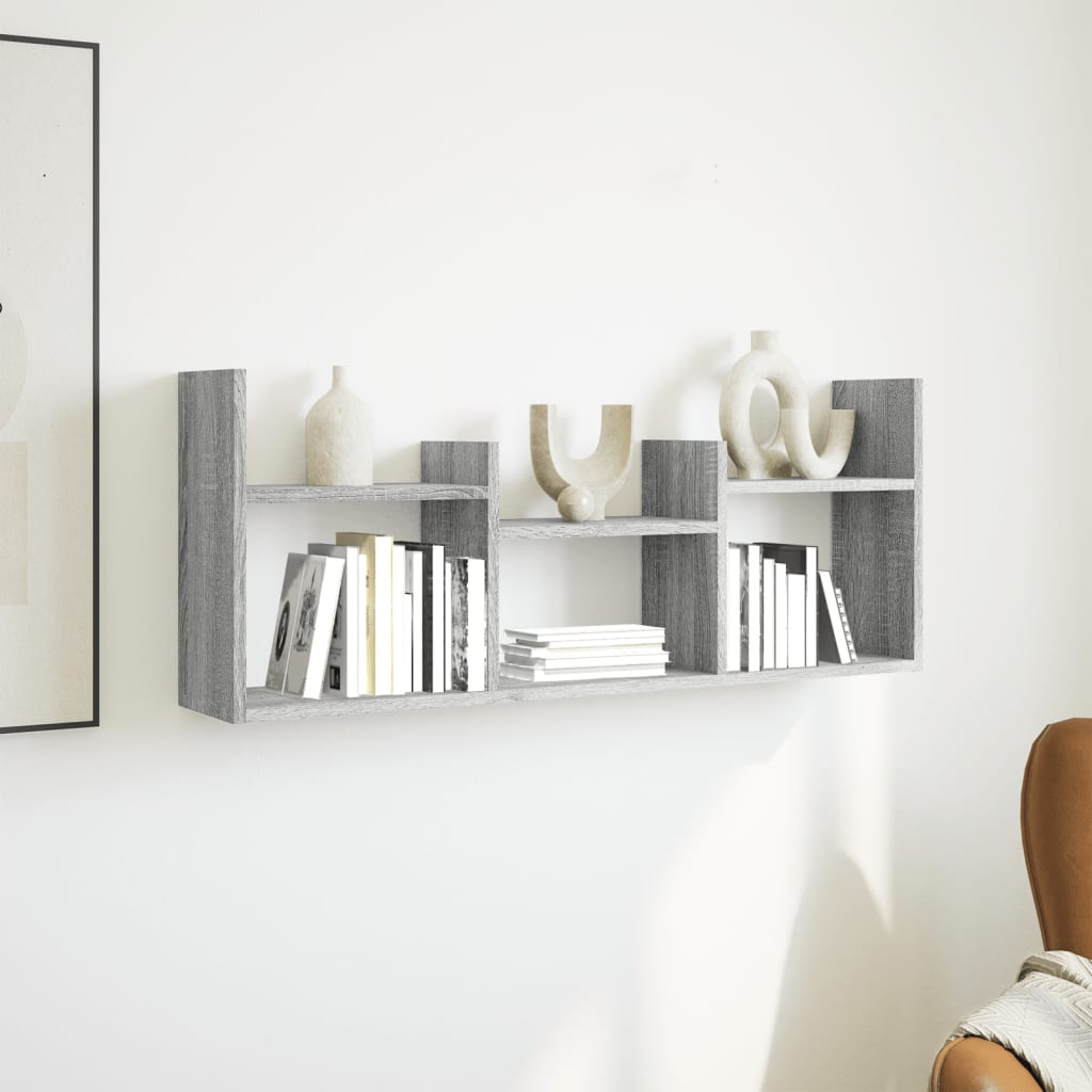 vidaXL Dulap de perete, gri sonoma, 100x18x40 cm, lemn prelucrat vidaXL Dulap de perete, gri sonoma, 100x18x40 cm, lemn prelucrat