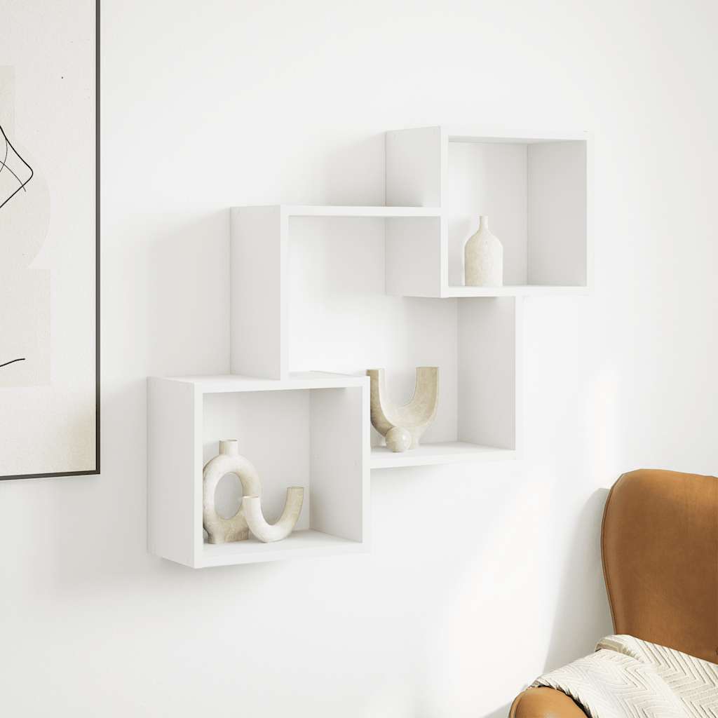 vidaXL Dulap de perete, alb, 78x18x71 cm, lemn prelucrat