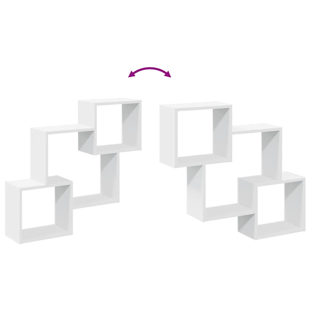 vidaXL Dulap de perete, alb, 78x18x71 cm, lemn prelucrat