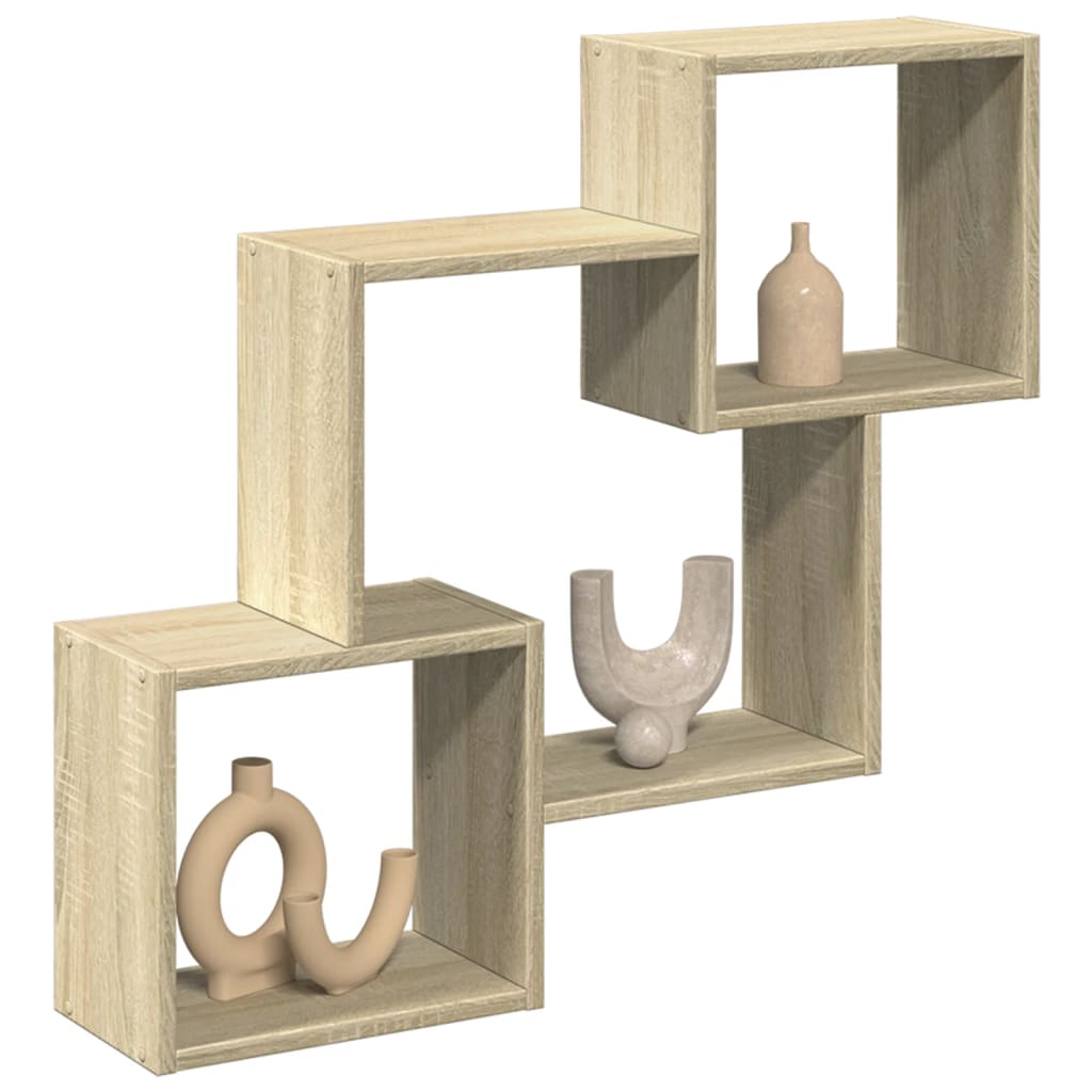 vidaXL Dulap de perete, 78x18x71 cm, stejar sonoma, lemn prelucrat vidaXL Dulap de perete, 78x18x71 cm, stejar sonoma, lemn prelucrat
