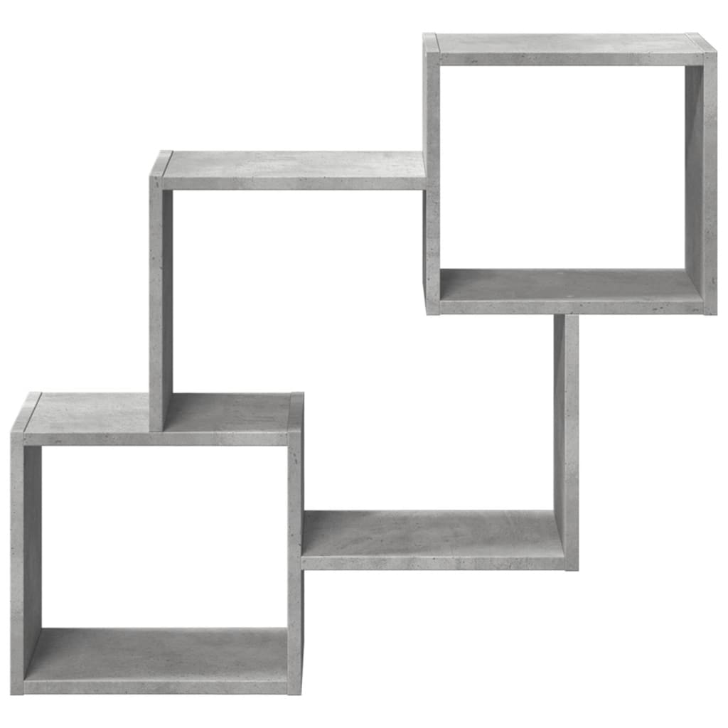 vidaXL Dulap de perete, gri beton, 78x18x71 cm, lemn prelucrat