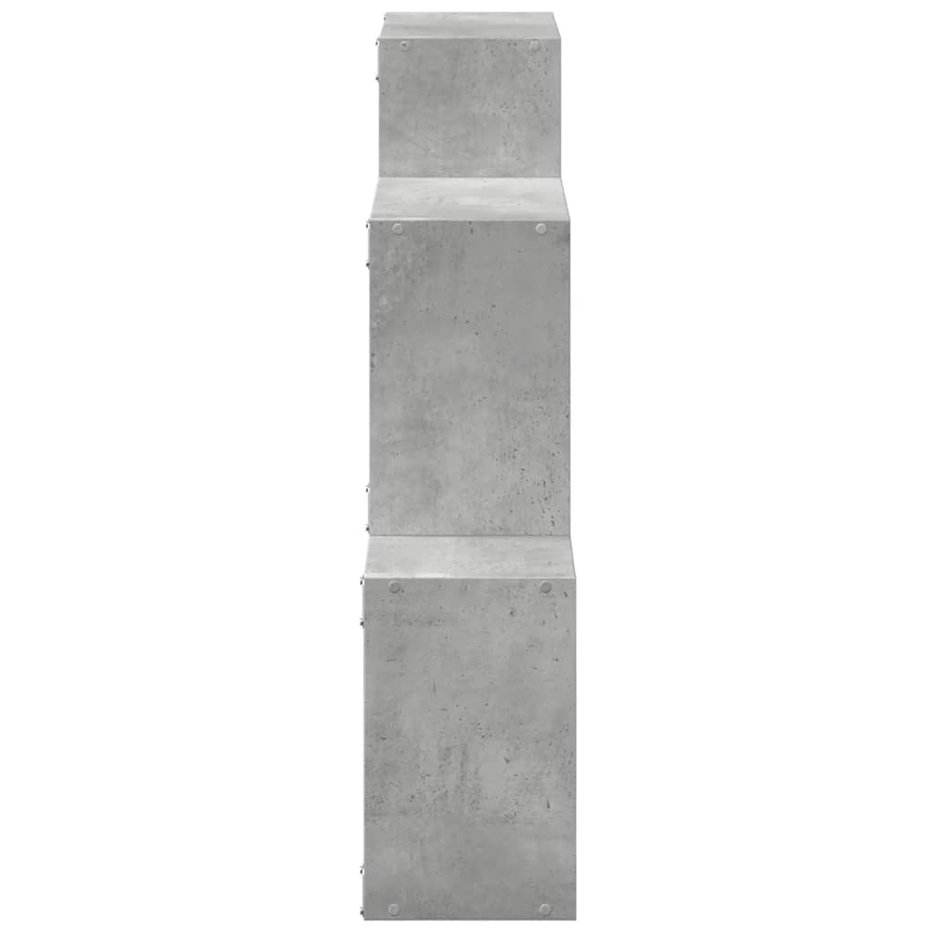 vidaXL Dulap de perete, gri beton, 78x18x71 cm, lemn prelucrat