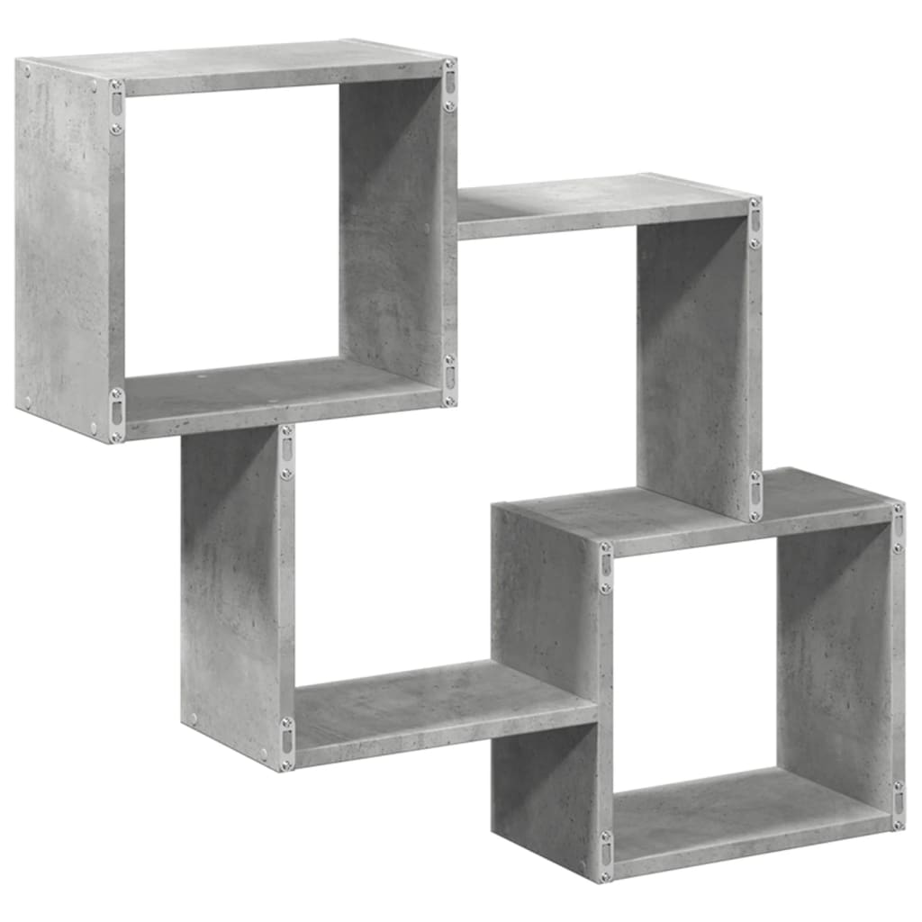 vidaXL Dulap de perete, gri beton, 78x18x71 cm, lemn prelucrat