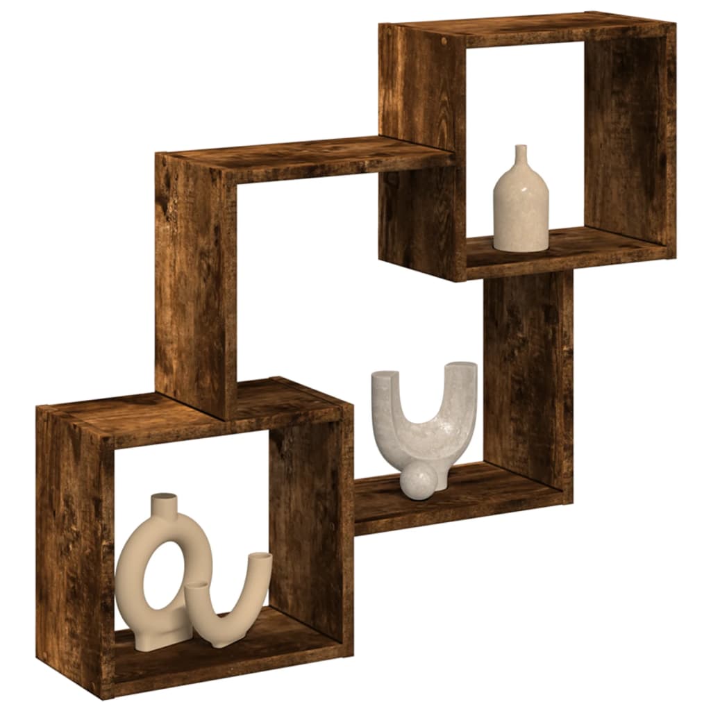 vidaXL Dulap de perete, 78x18x71 cm, stejar fumuriu, lemn prelucrat vidaXL Dulap de perete, 78x18x71 cm, stejar fumuriu, lemn prelucrat