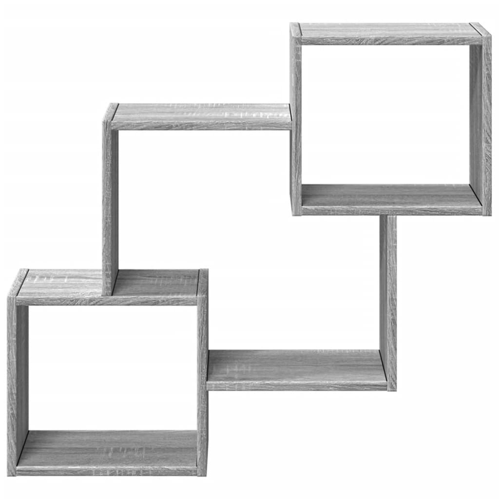 vidaXL Dulap de perete, 78x18x71 cm, gri sonoma, lemn prelucrat