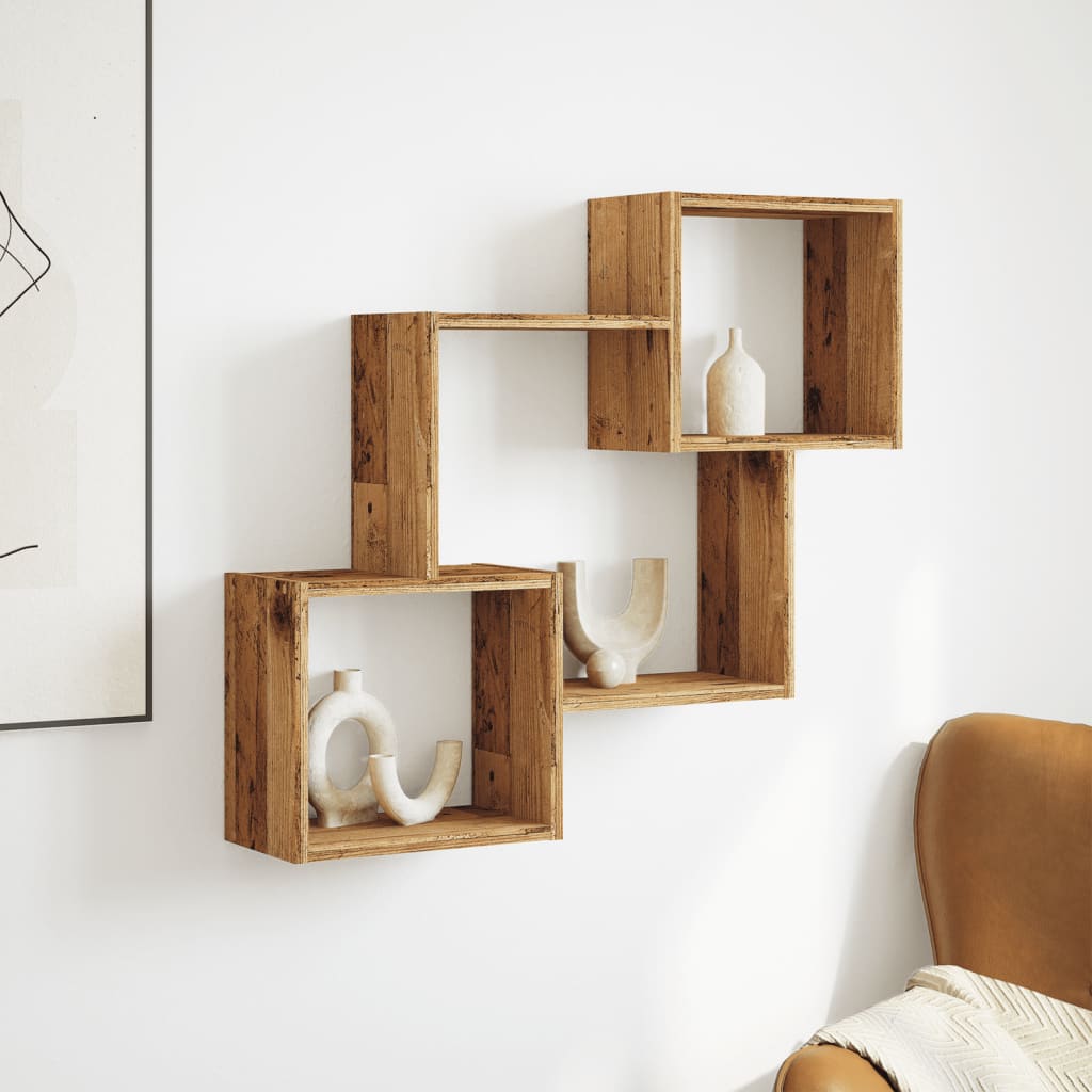 vidaXL Dulap de perete, lemn vechi, 78x18x71 cm, lemn prelucrat
