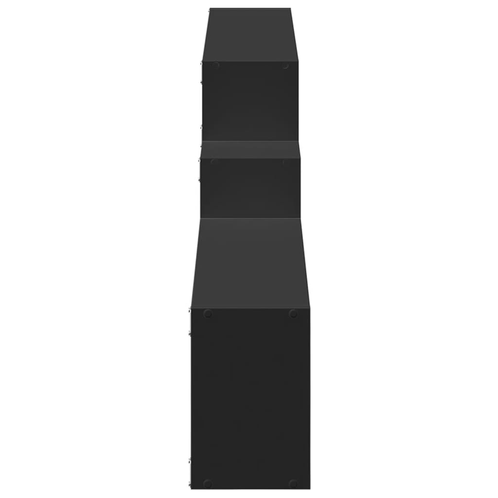vidaXL Dulap de perete, negru, 158x18x53 cm, lemn prelucrat vidaXL Dulap de perete, negru, 158x18x53 cm, lemn prelucrat