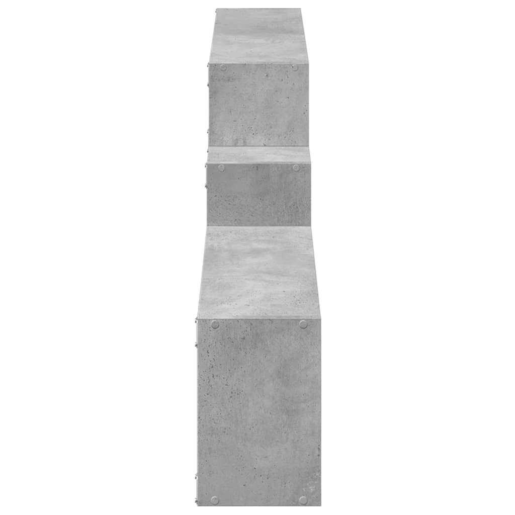 vidaXL Dulap de perete, gri beton, 158x18x53 cm, lemn prelucrat