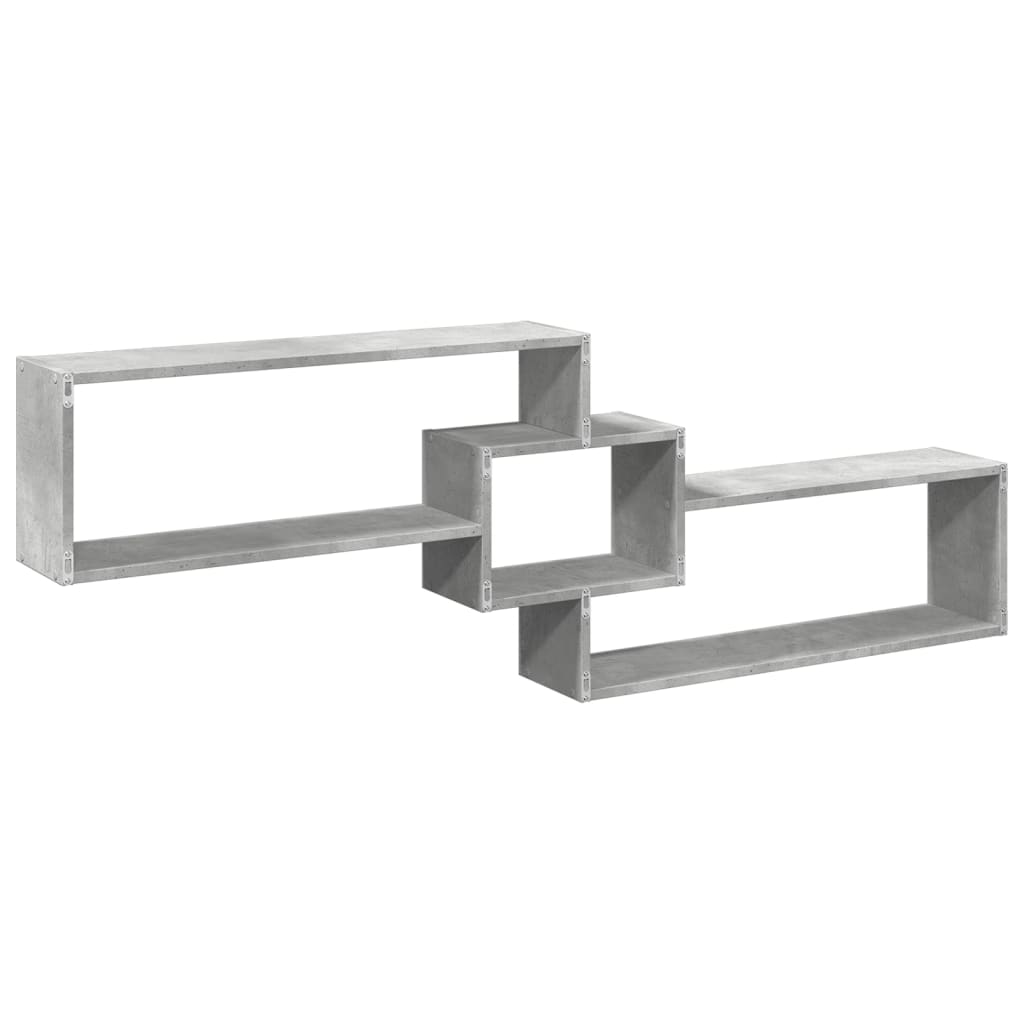 vidaXL Dulap de perete, gri beton, 158x18x53 cm, lemn prelucrat