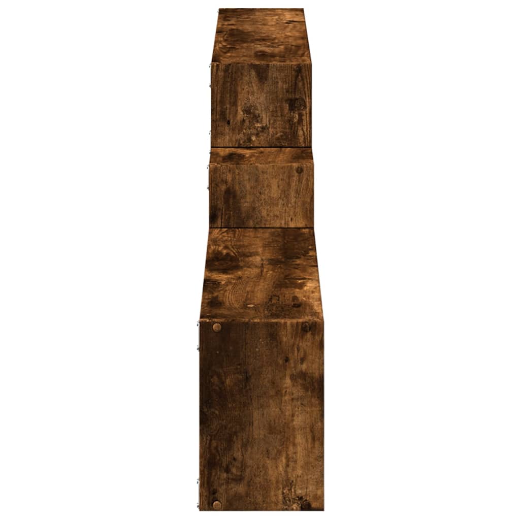 vidaXL Dulap de perete, stejar fumuriu, 158x18x53 cm, lemn prelucrat