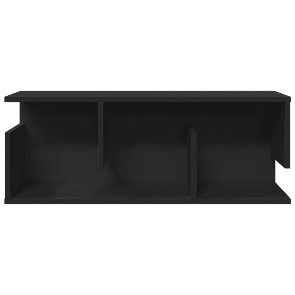vidaXL Dulap de perete, negru, 80x20x30 cm, lemn prelucrat