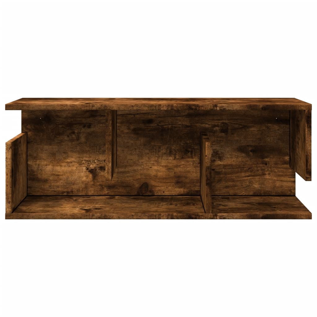 vidaXL Dulap de perete, stejar fumuriu, 80x20x30 cm, lemn prelucrat