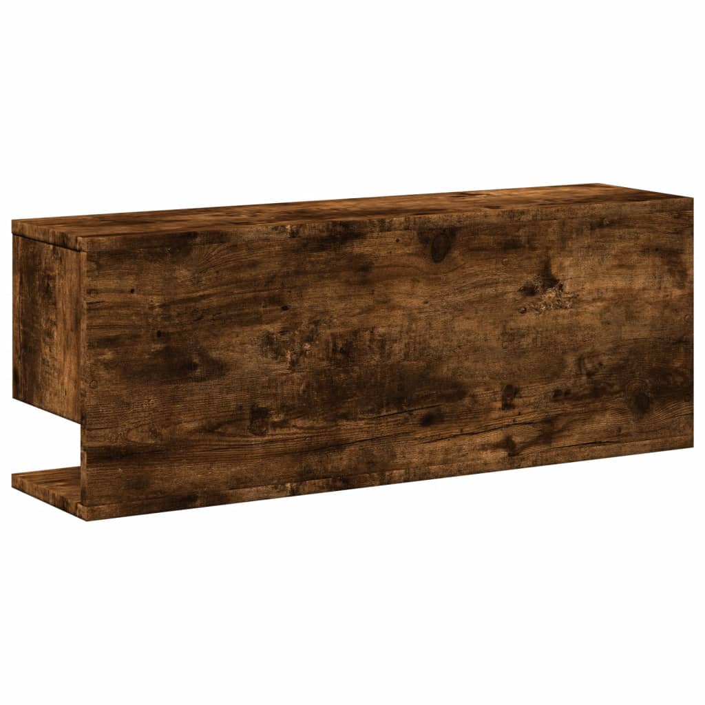 vidaXL Dulap de perete, stejar fumuriu, 80x20x30 cm, lemn prelucrat