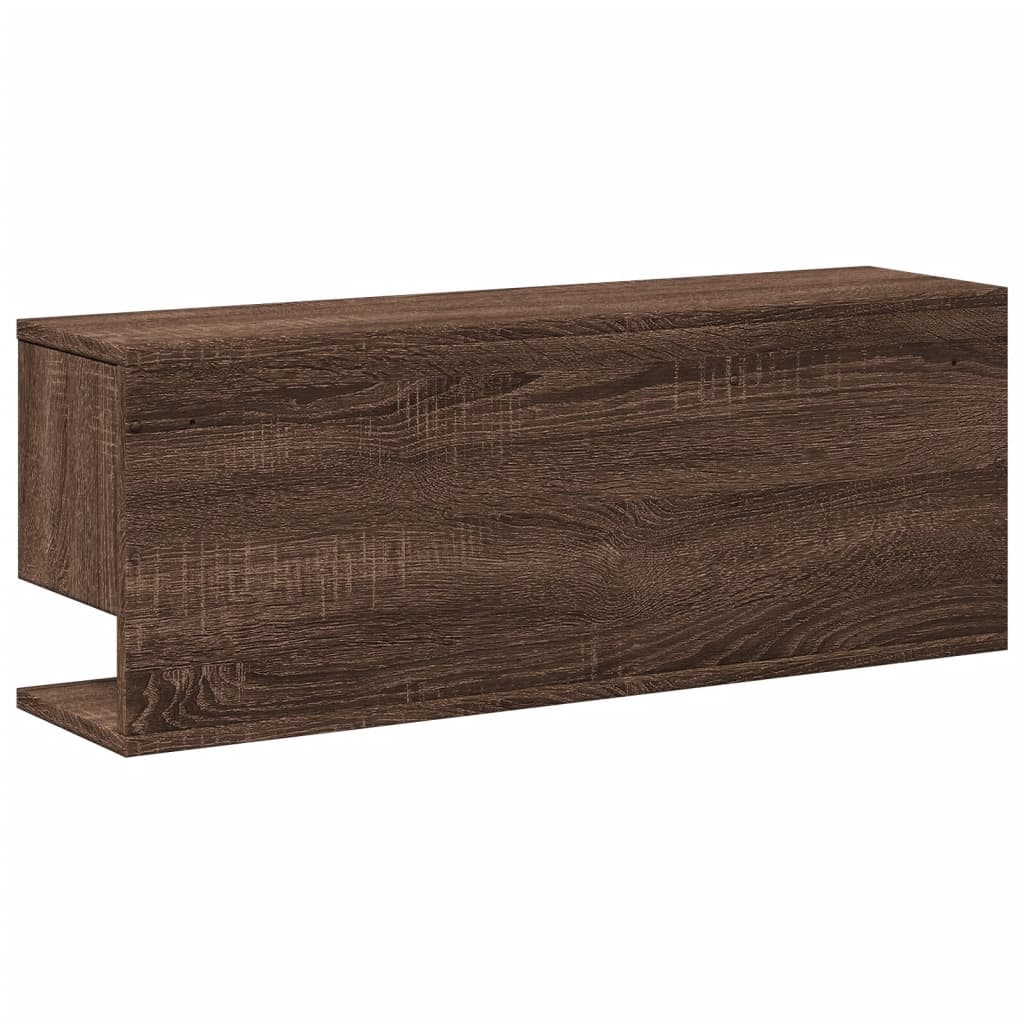vidaXL Dulap de perete, stejar maro, 80x20x30 cm, lemn compozit vidaXL Dulap de perete, stejar maro, 80x20x30 cm, lemn compozit