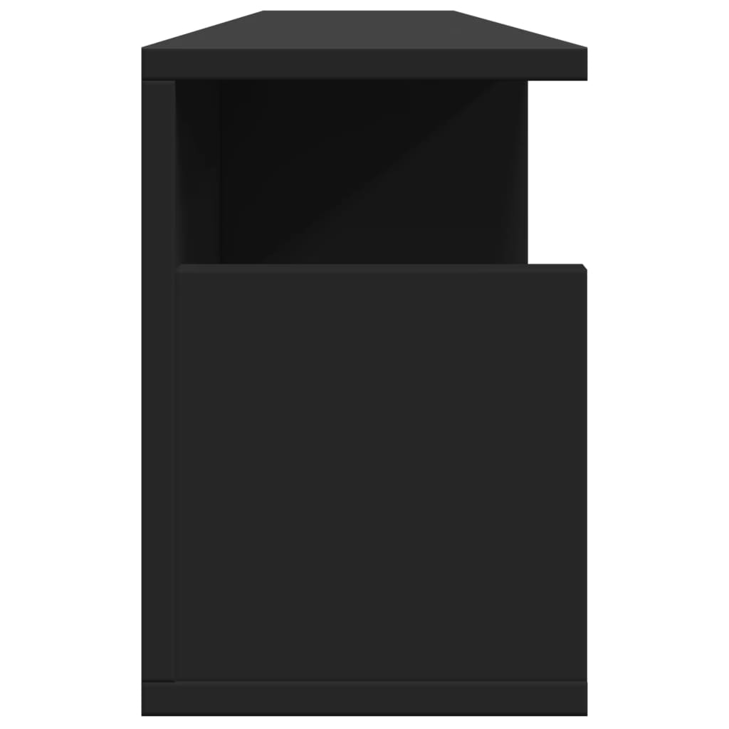 vidaXL Dulap de perete, negru, 100x20x30 cm, lemn prelucrat vidaXL Dulap de perete, negru, 100x20x30 cm, lemn prelucrat