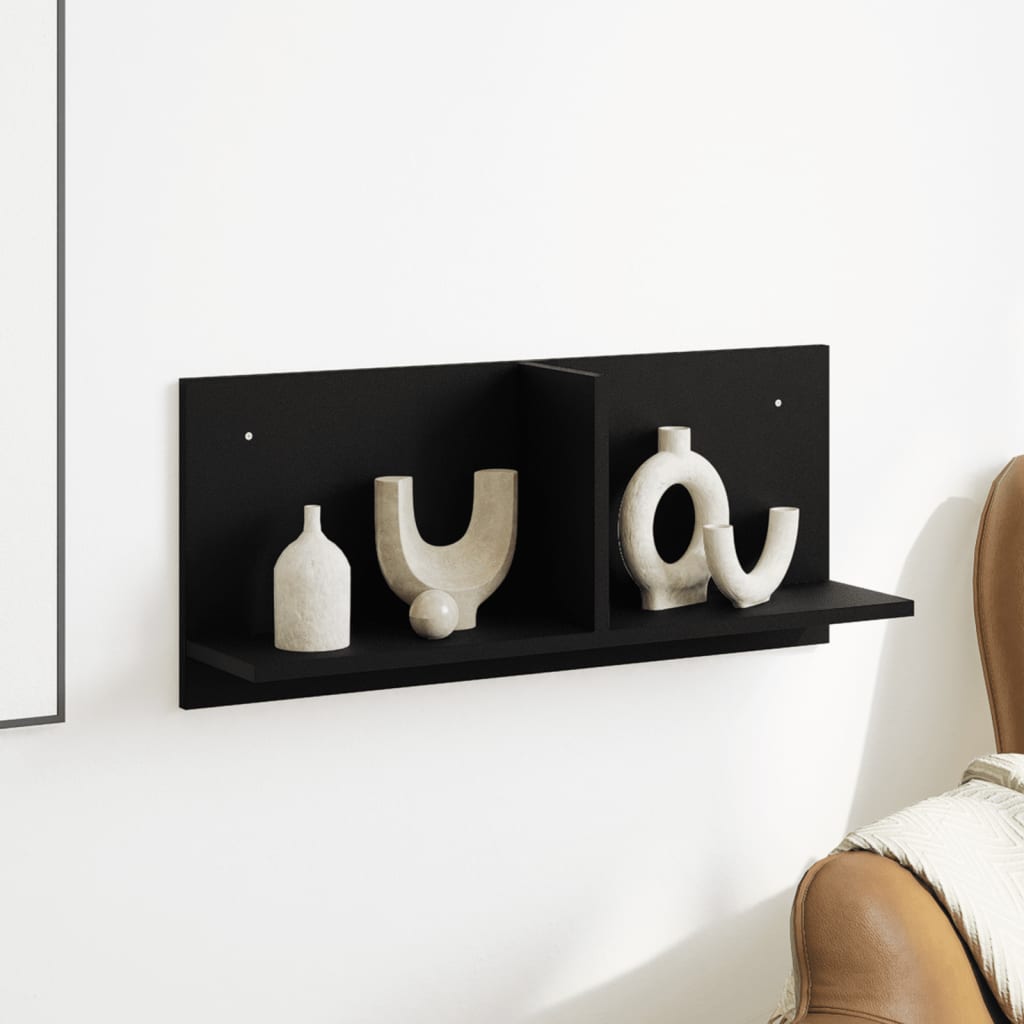 vidaXL Dulap de perete, negru, 70x16,5x30 cm, lemn prelucrat