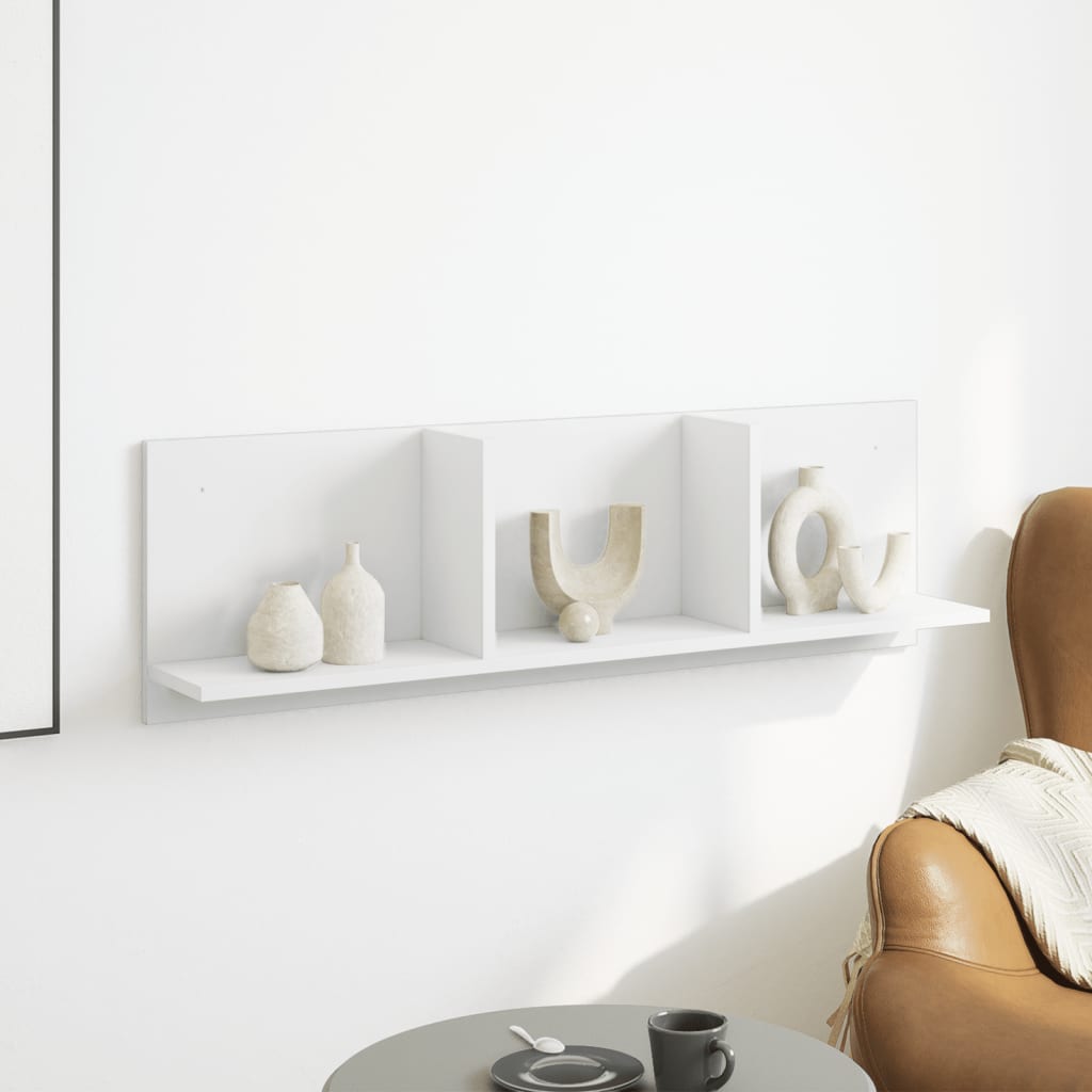 vidaXL Dulap de perete, alb, 100x16,5x30 cm, lemn prelucrat vidaXL Dulap de perete, alb, 100x16,5x30 cm, lemn prelucrat