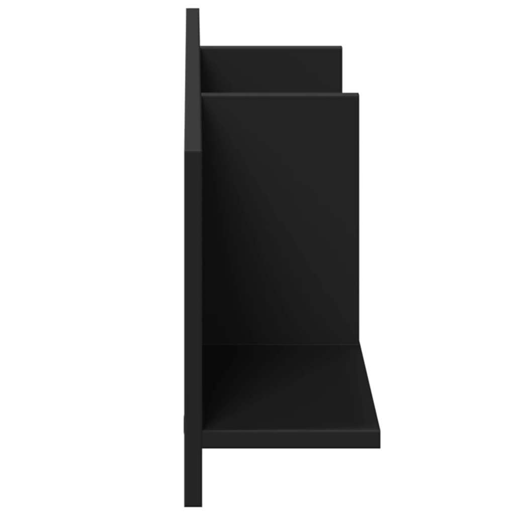 vidaXL Dulap de perete, 100x16,5x30 cm, negru, lemn prelucrat vidaXL Dulap de perete, 100x16,5x30 cm, negru, lemn prelucrat
