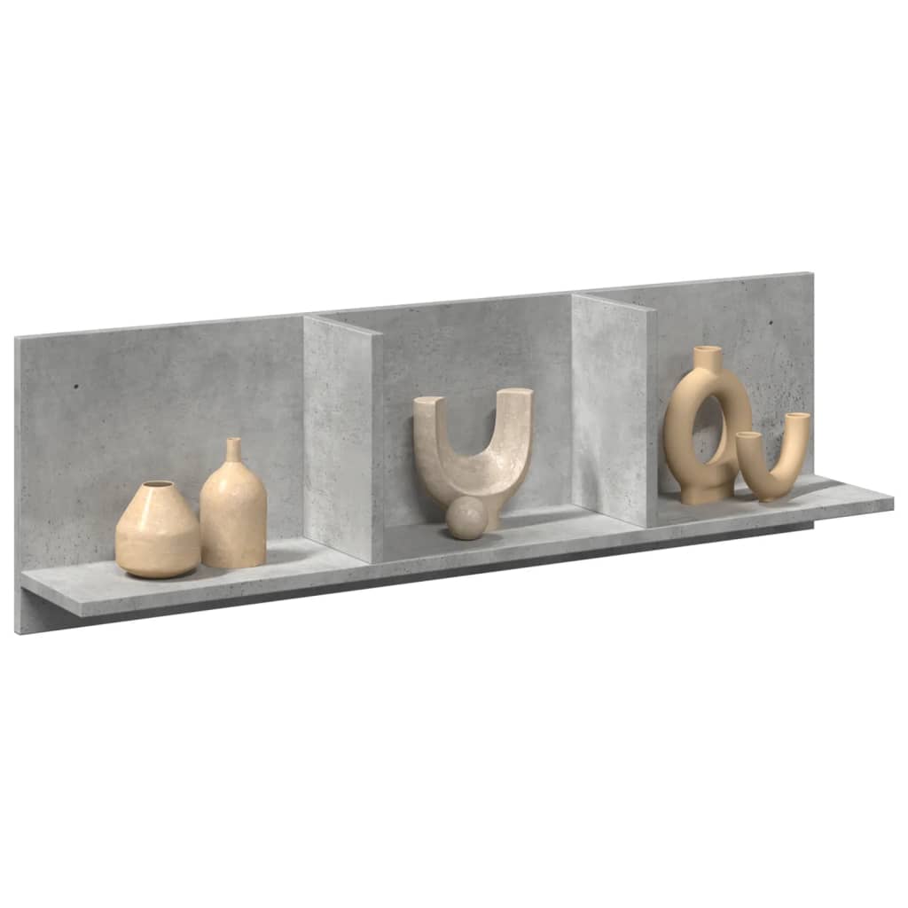 vidaXL Dulap de perete, gri beton, 100x16,5x30 cm, lemn prelucrat vidaXL Dulap de perete, gri beton, 100x16,5x30 cm, lemn prelucrat