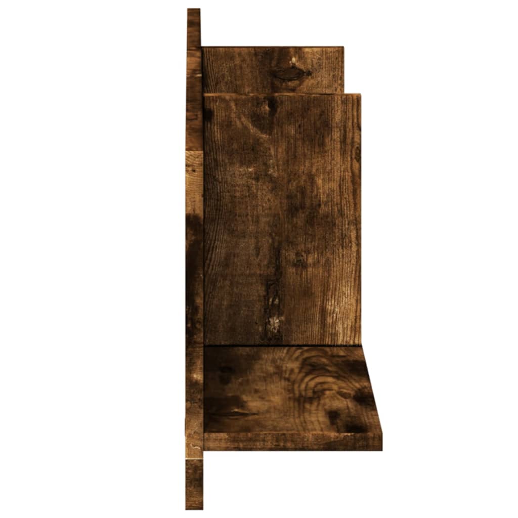 vidaXL Dulap de perete, stejar fumuriu, 100x16,5x30 cm, lemn prelucrat