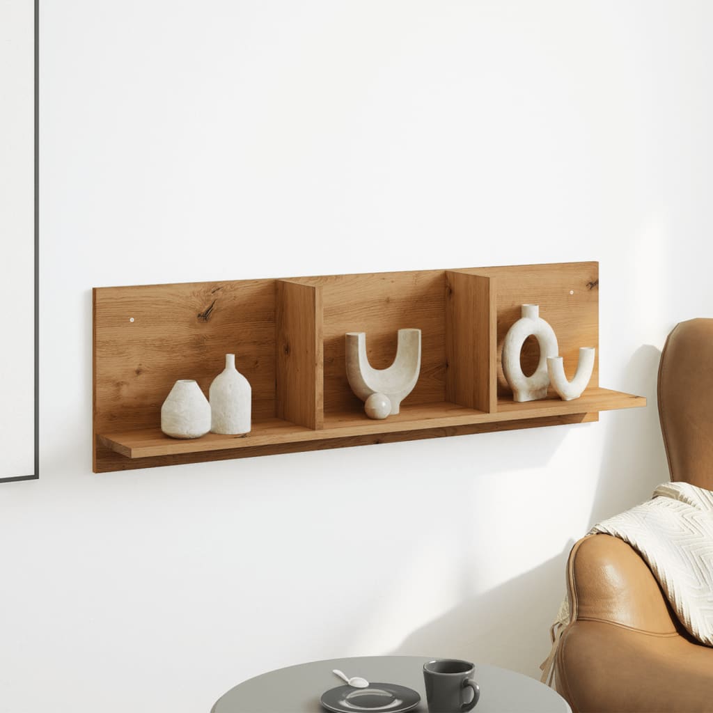 vidaXL Dulap de perete, stejar artizanal 100x16,5x30 cm lemn prelucrat