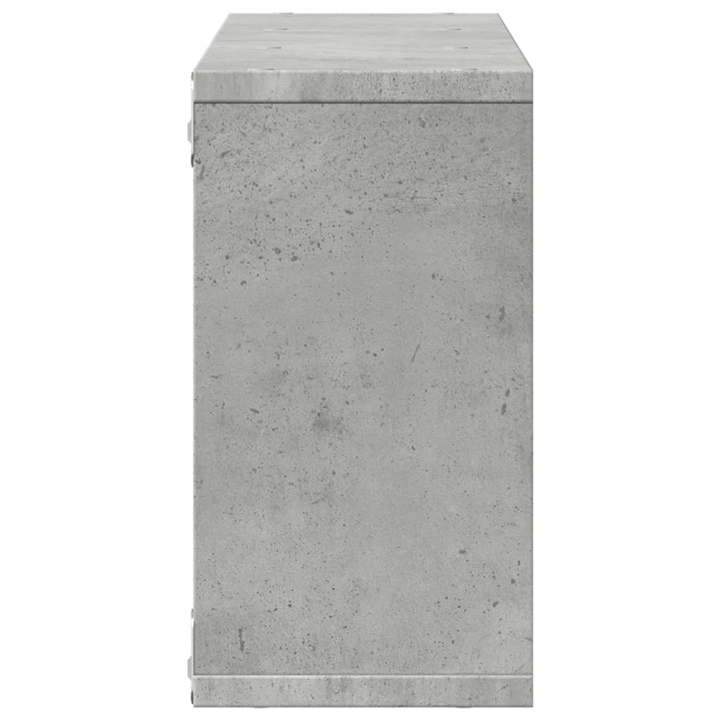 vidaXL Dulap de perete, gri beton, 100x16x30 cm, lemn prelucrat