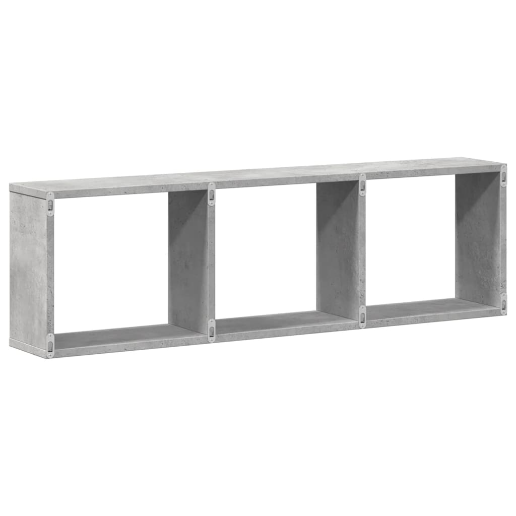 vidaXL Dulap de perete, gri beton, 100x16x30 cm, lemn prelucrat