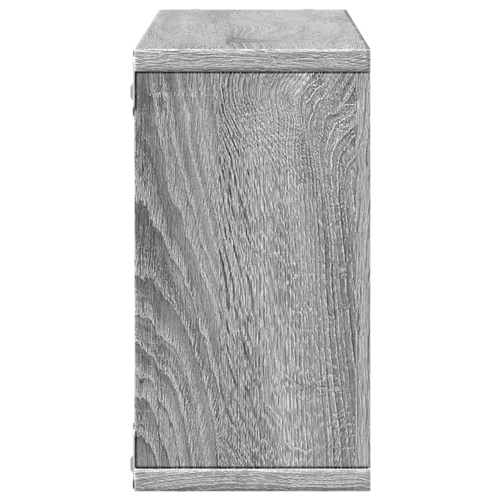 vidaXL Dulap de perete, sonoma gri, 100x16x30 cm, lemn prelucrat