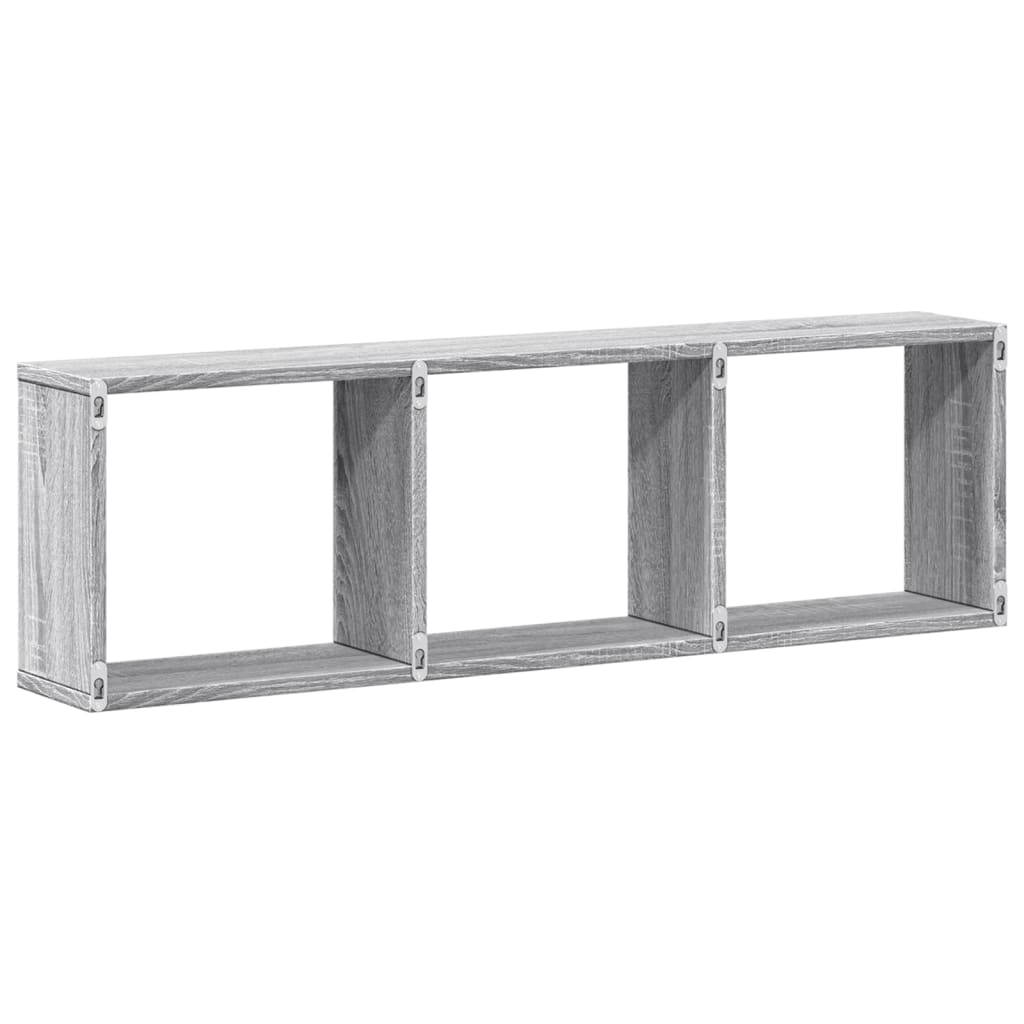 vidaXL Dulap de perete, sonoma gri, 100x16x30 cm, lemn prelucrat