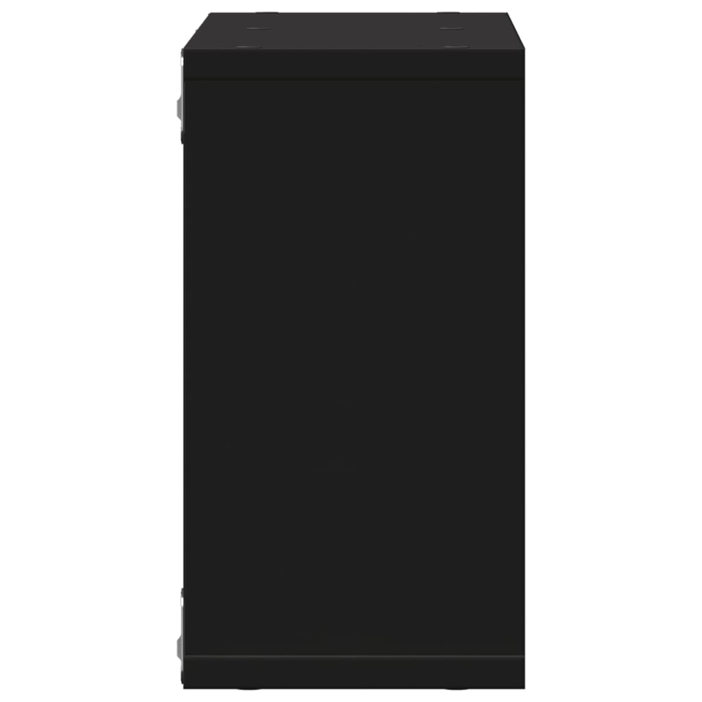 vidaXL Dulap de perete, negru, 60x16x30 cm, lemn prelucrat vidaXL Dulap de perete, negru, 60x16x30 cm, lemn prelucrat