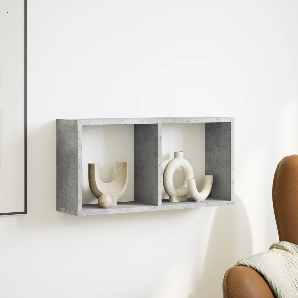 vidaXL Dulap de perete, gri beton, 60x16x30 cm, lemn prelucrat vidaXL Dulap de perete, gri beton, 60x16x30 cm, lemn prelucrat